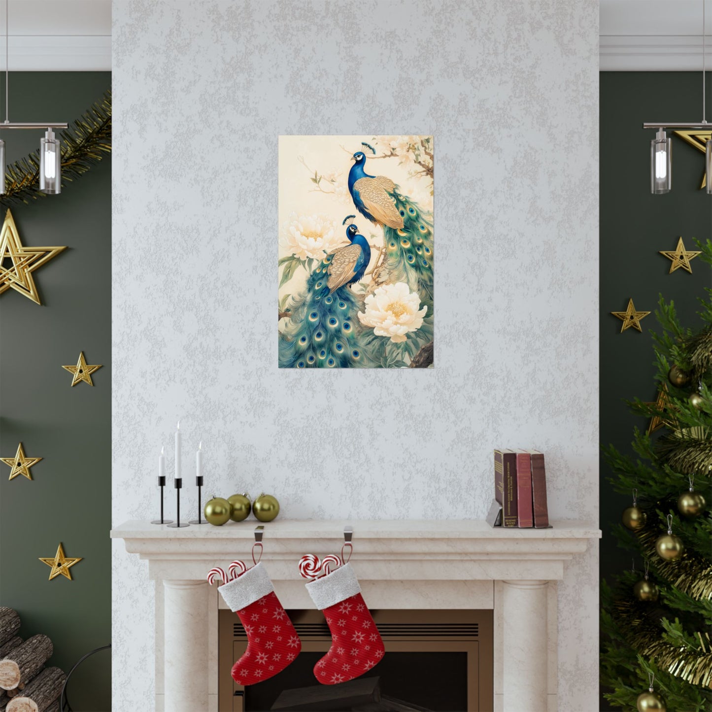 Matte Vertical Peacock Poster
