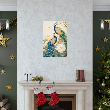 Matte Vertical Peacock Poster