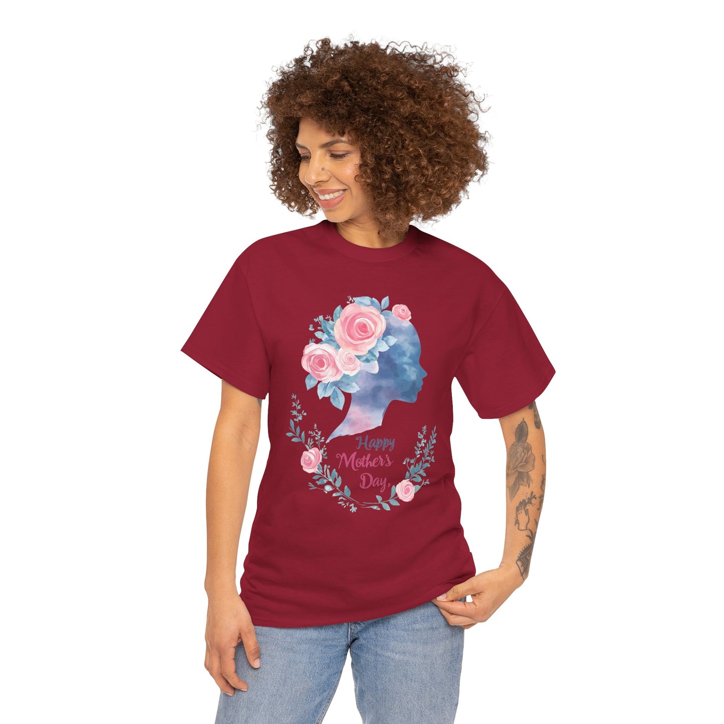 Floral Mother’s Day Heavy Cotton Tee - Gift for Mom