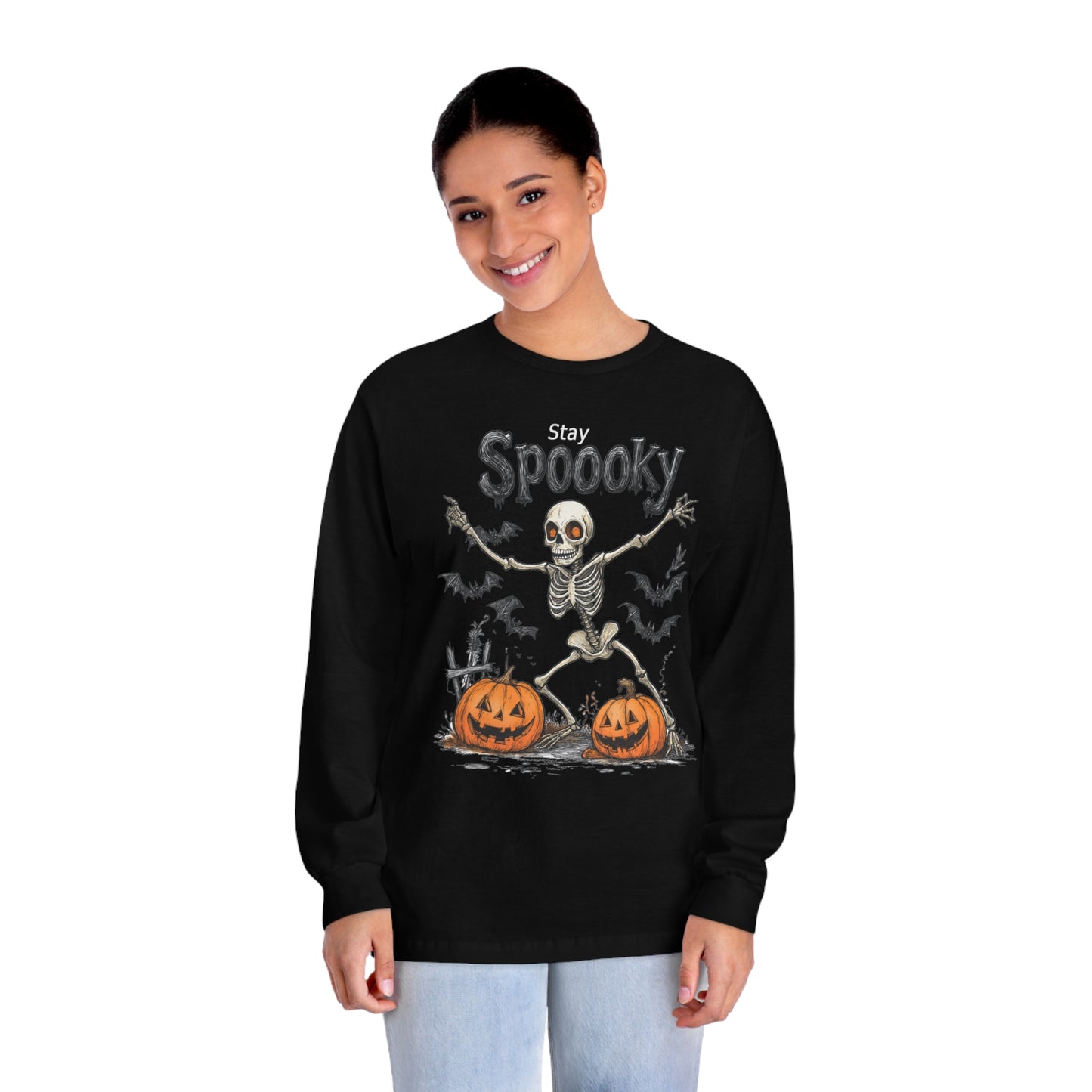Unisex Classic Long Sleeve T-Shirt - Spooky Long Sleeve Tee