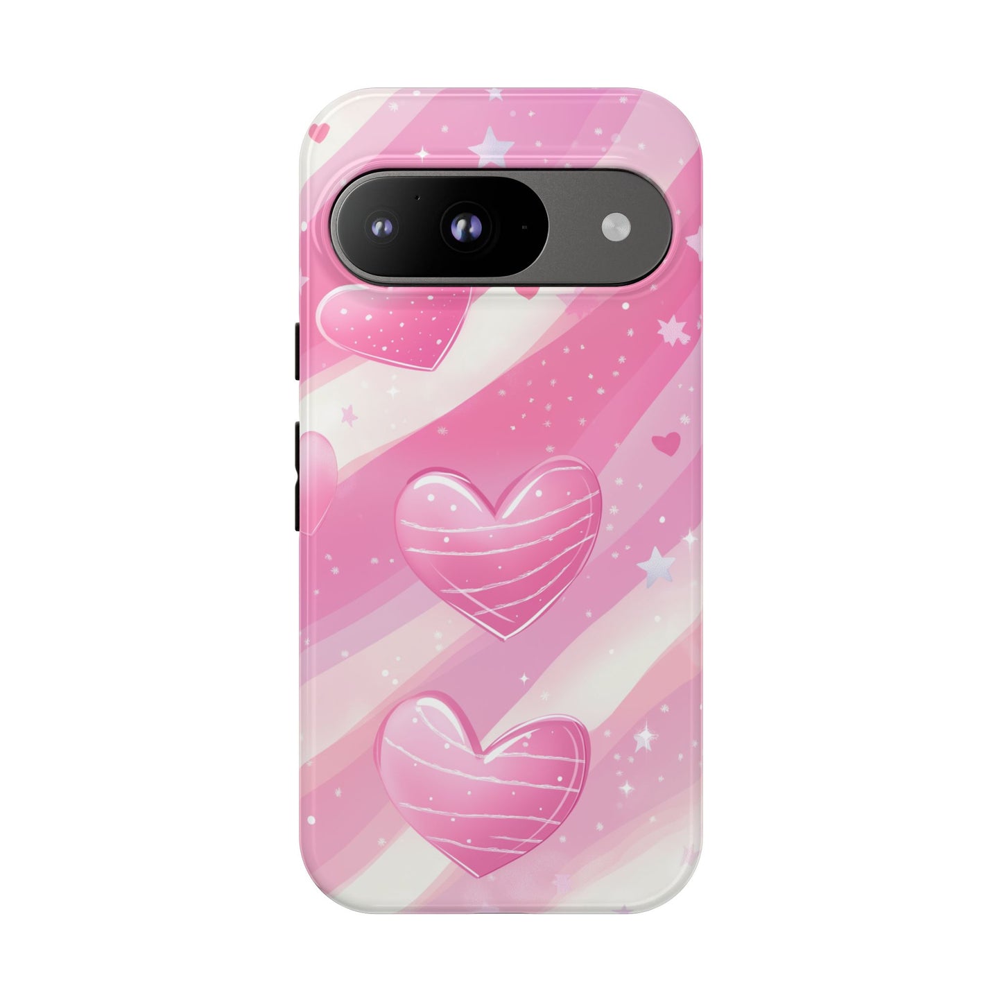 Pink Hearts Phone Case - iPhone, Samsung, and Google case