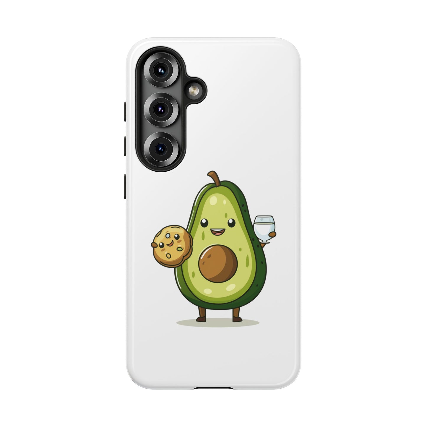 Tough Cases with Cute avocado cartoon character for iPhone, Samsung, and Google case