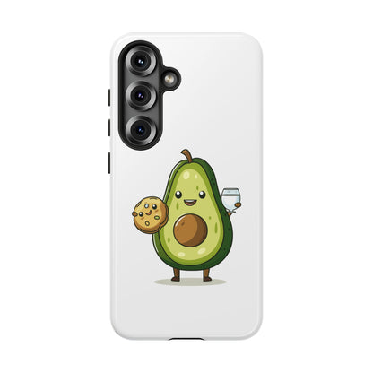 Tough Cases with Cute avocado cartoon character for iPhone, Samsung, and Google case