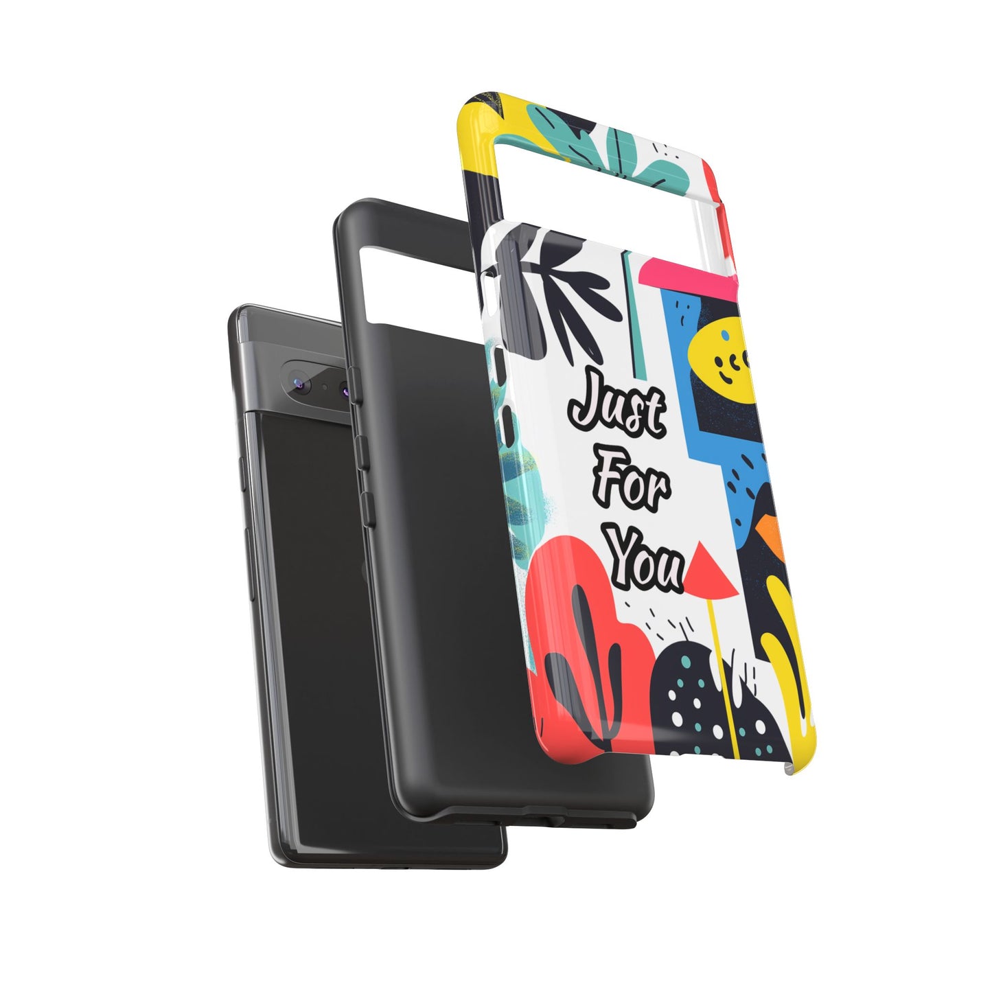 Colorful Phone Case with "Just For You" Design - Fun Gift, Unique Phone Accessory, Vibrant Design, Custom Gift Idea, Personal Touch