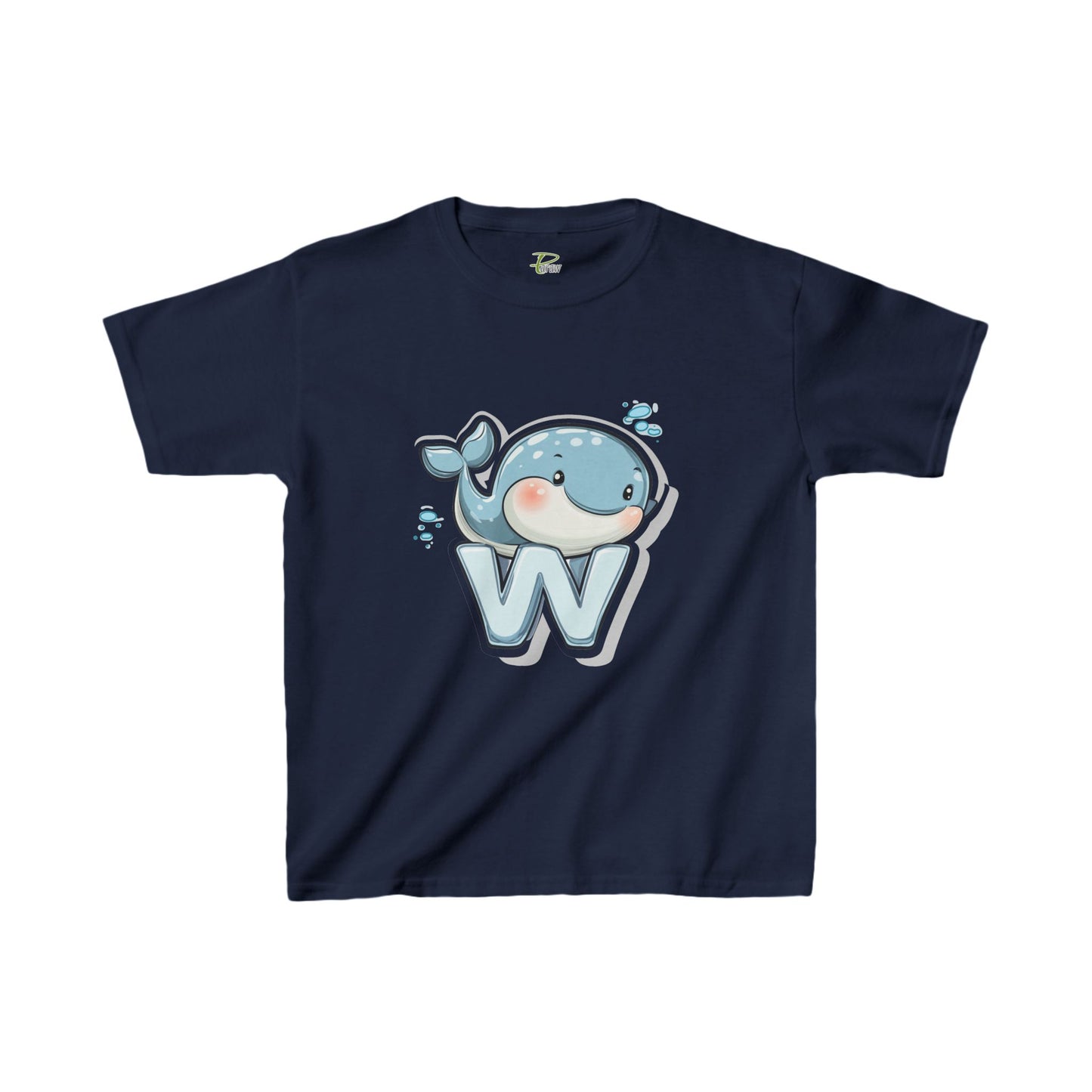Youth Heavy Cotton™ Tee - Unisex Cute Cartoon Whale Design T-Shirt
