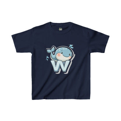 Youth Heavy Cotton™ Tee - Unisex Cute Cartoon Whale Design T-Shirt