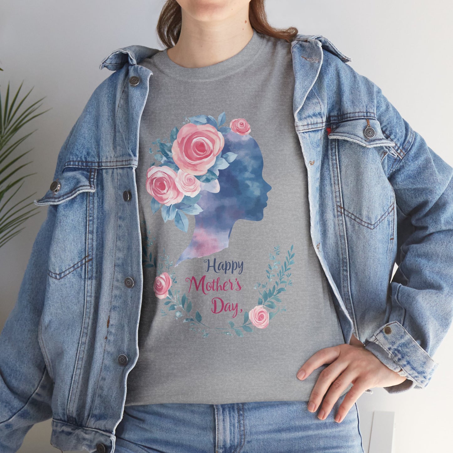 Floral Mother’s Day Heavy Cotton Tee - Gift for Mom