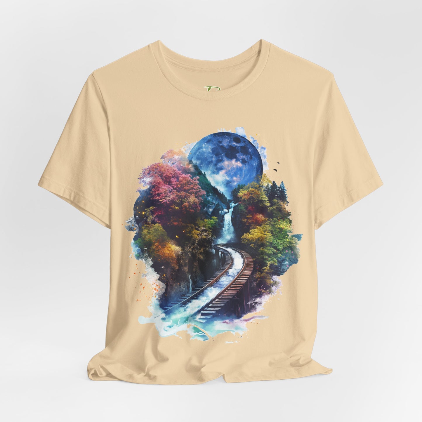 Classic and Unisex T-Shirt with 3D Watercolor design - Lightweight Fabric Tee