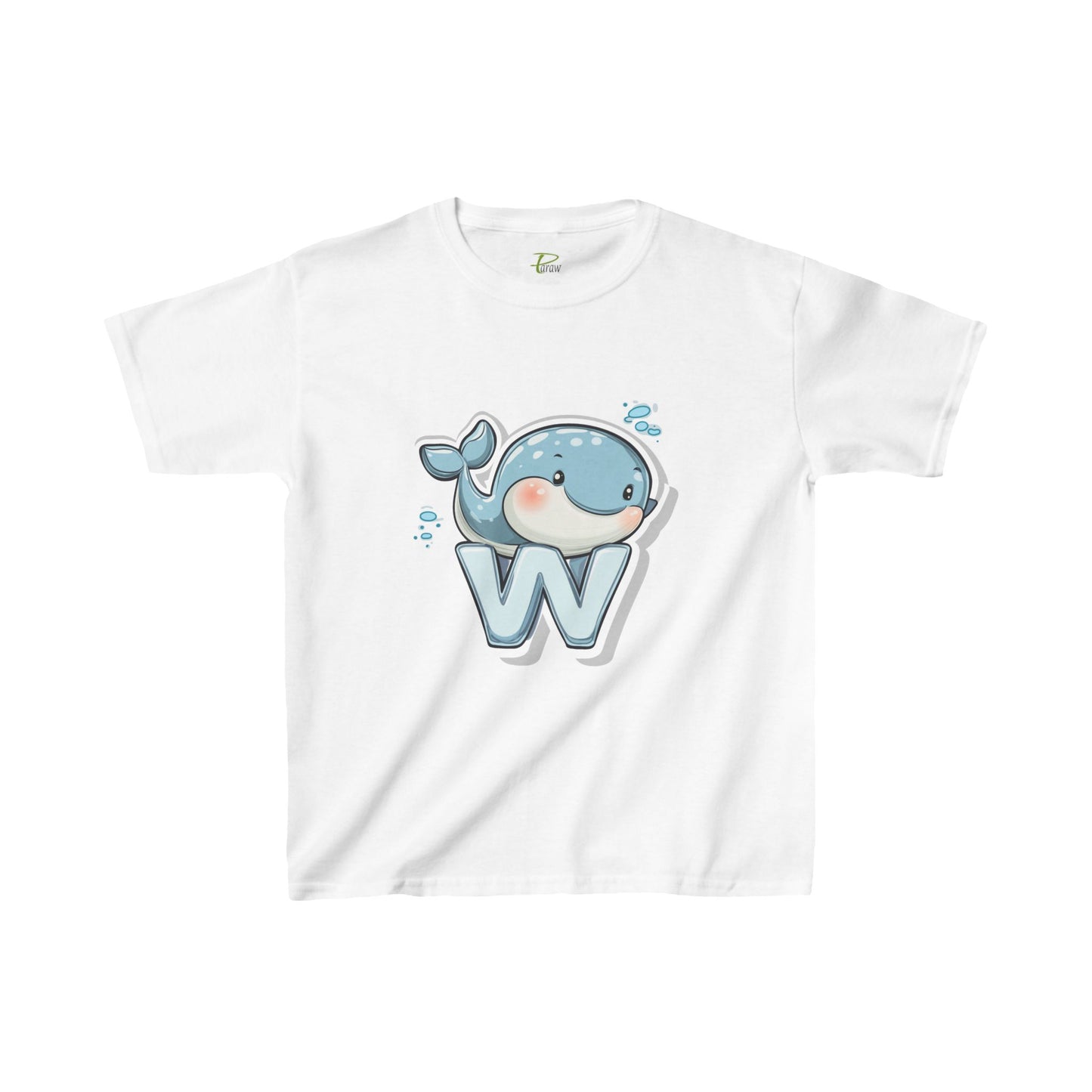 Youth Heavy Cotton™ Tee - Unisex Cute Cartoon Whale Design T-Shirt