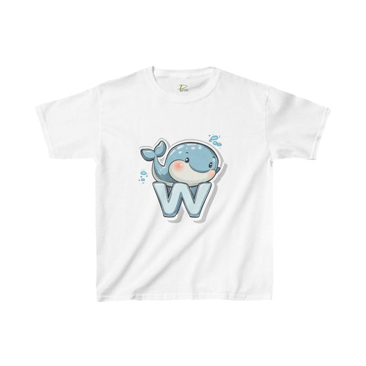 Youth Heavy Cotton™ Tee - Unisex Cute Cartoon Whale Design T-Shirt