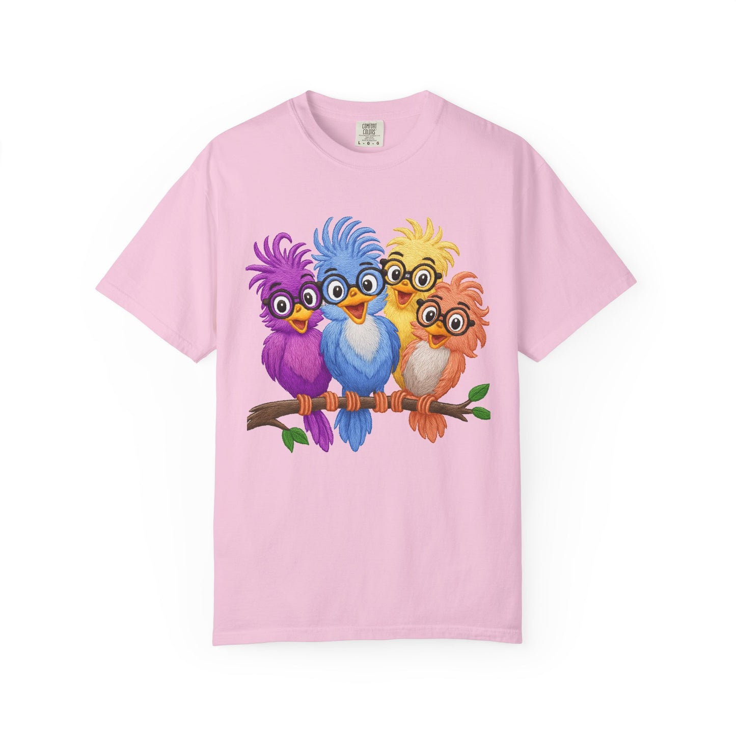 Colorful Bird Friends Women's T-Shirt - Fun & Playful Graphic Tee