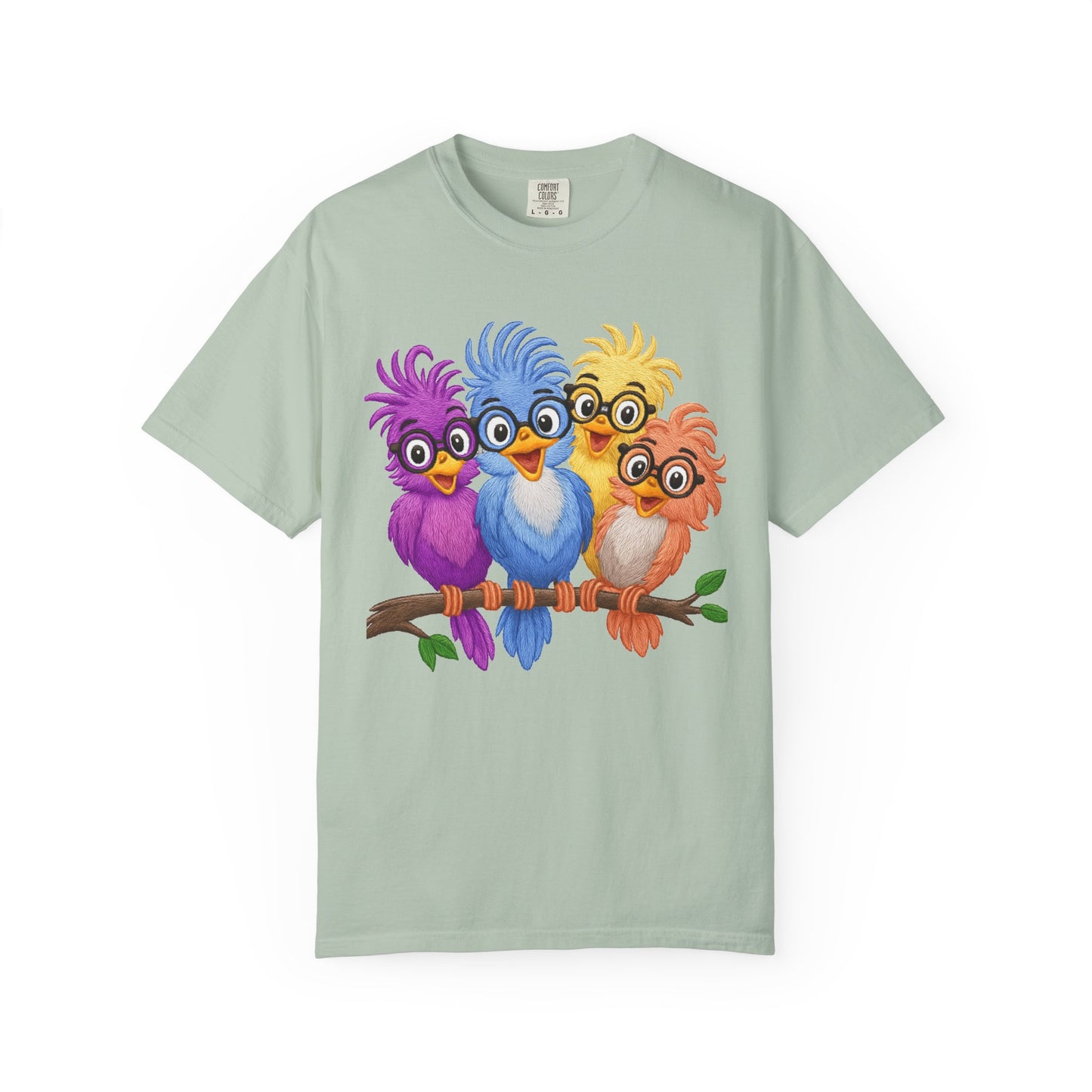 Colorful Bird Friends Women's T-Shirt - Fun & Playful Graphic Tee