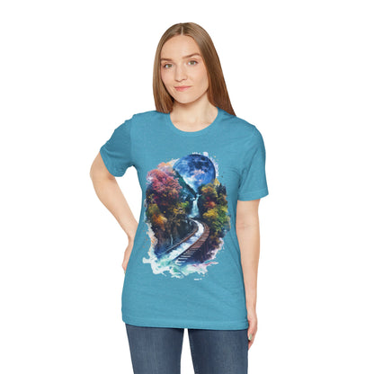 Classic and Unisex T-Shirt with 3D Watercolor design - Lightweight Fabric Tee