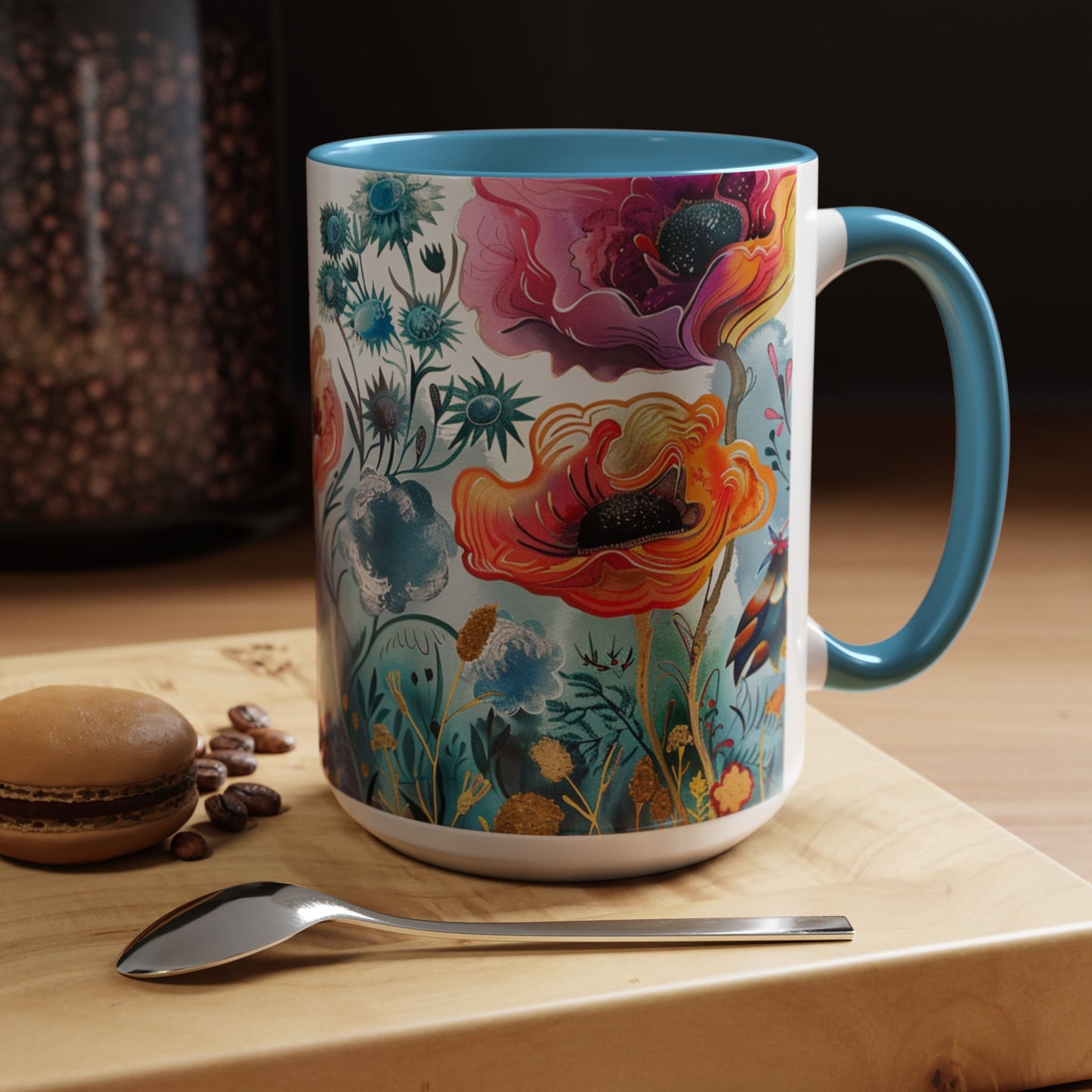 Accent Watercolor Coffee Mug, (11, 15oz)