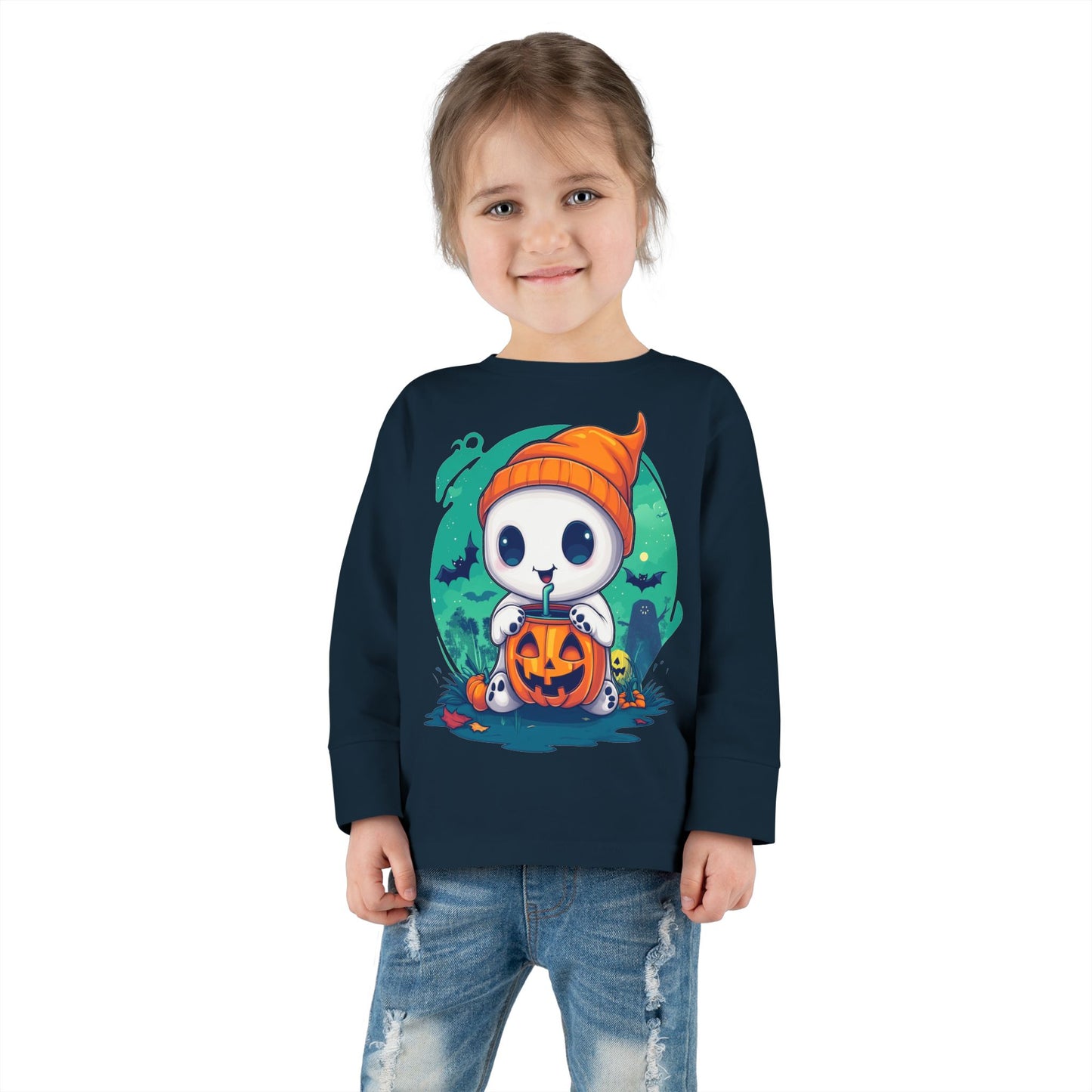 Toddler Long Sleeve Tee - Cute Halloween Design - Soft & Cozy Toddler Shirt