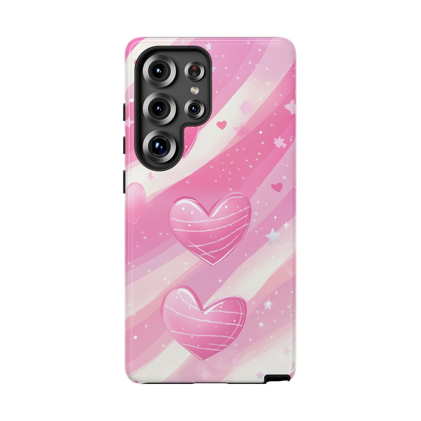 Pink Hearts Phone Case - iPhone, Samsung, and Google case