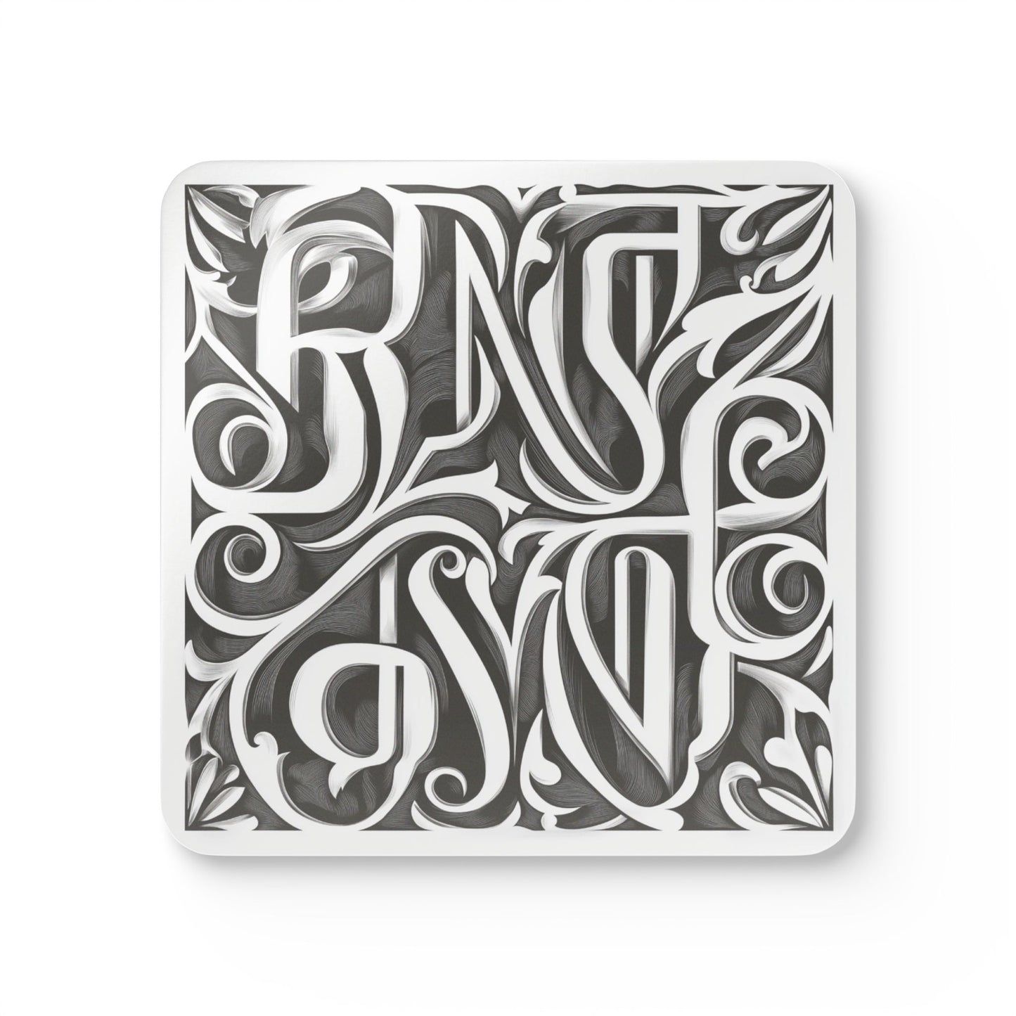 Elegant Corkwood Coaster Set | Decorative Drink Coasters with Intricate Design