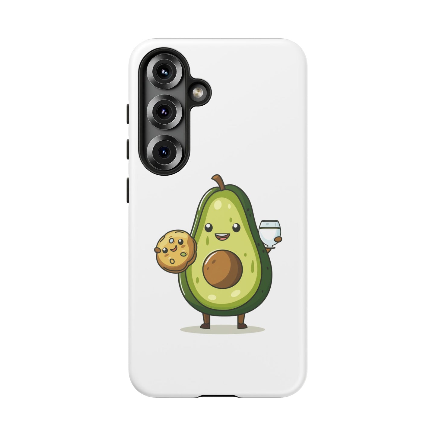 Tough Cases with Cute avocado cartoon character for iPhone, Samsung, and Google case