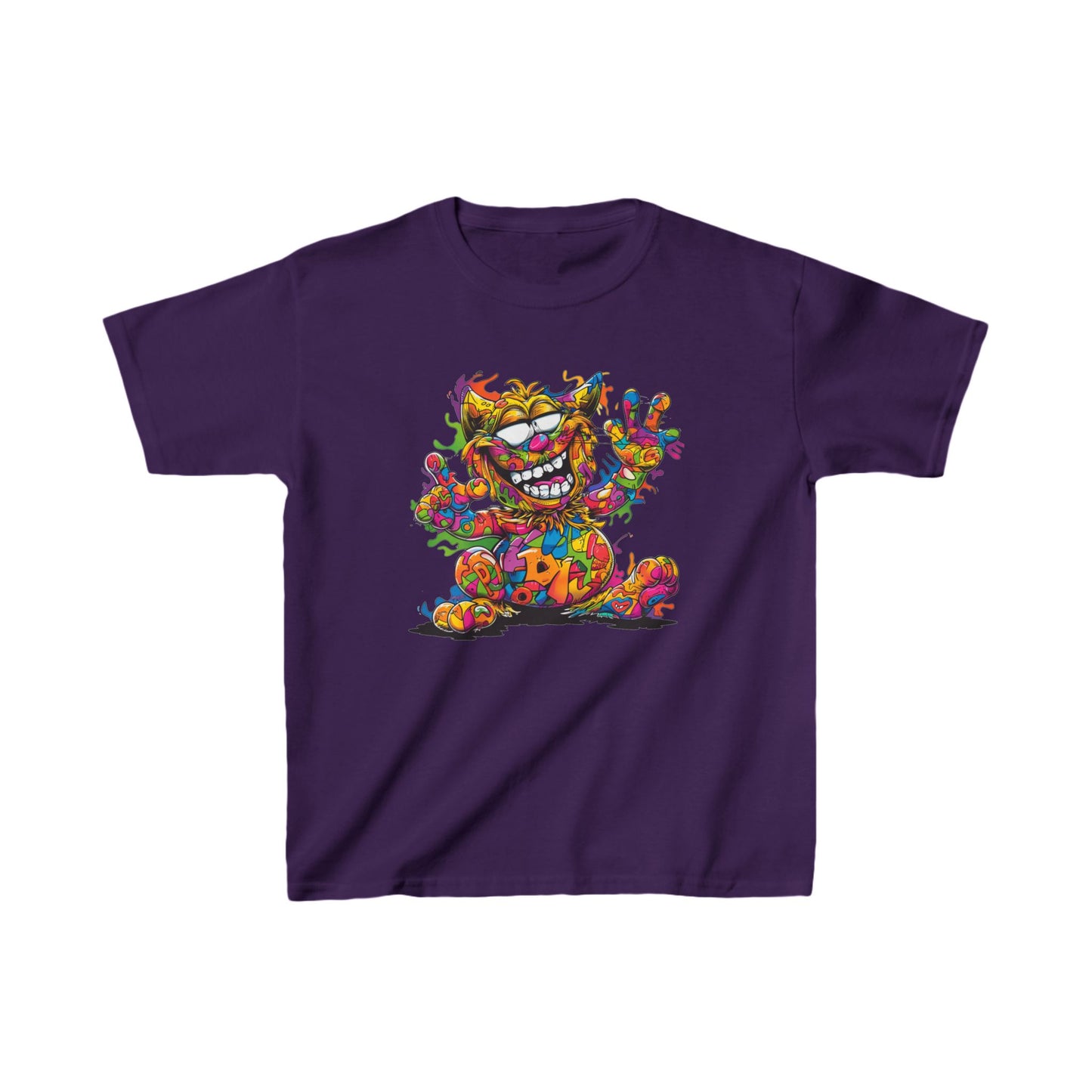 Youth Heavy Cotton™ Tee - Kids Graphic Tee - Unisex Funny Cat T-Shirt