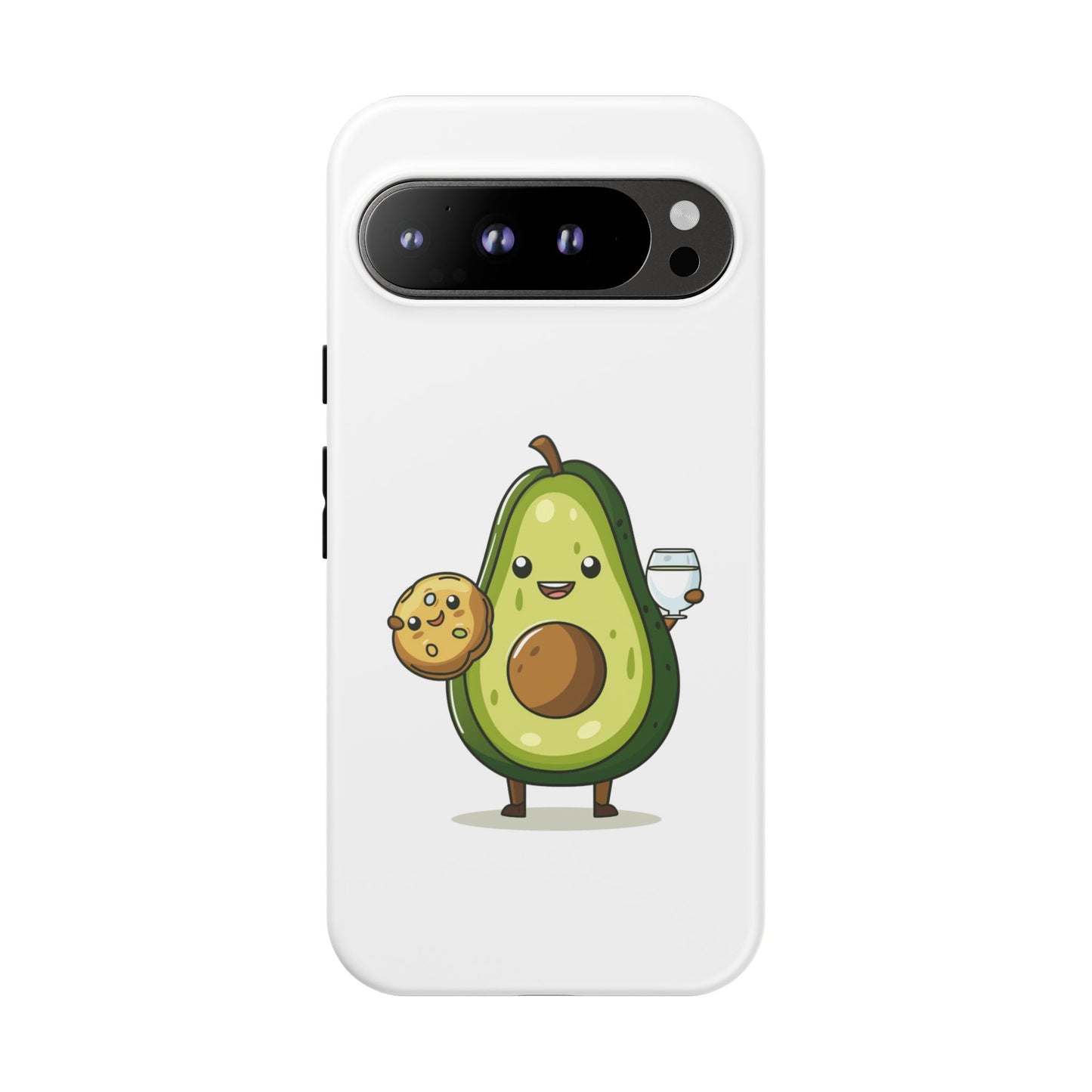 Tough Cases with Cute avocado cartoon character for iPhone, Samsung, and Google case