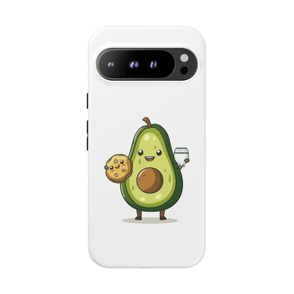 Tough Cases with Cute avocado cartoon character for iPhone, Samsung, and Google case