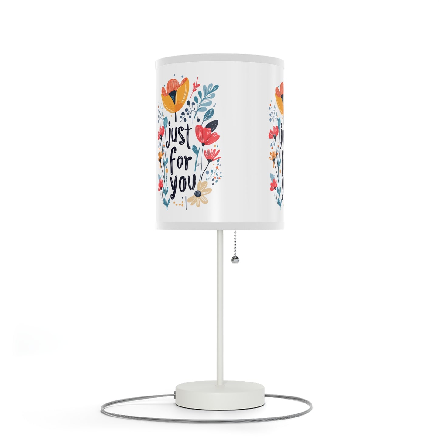 Floral Table Lamp - "Just For You" Design - Gift - Lamp on a Stand, US|CA plug - Table Lamps