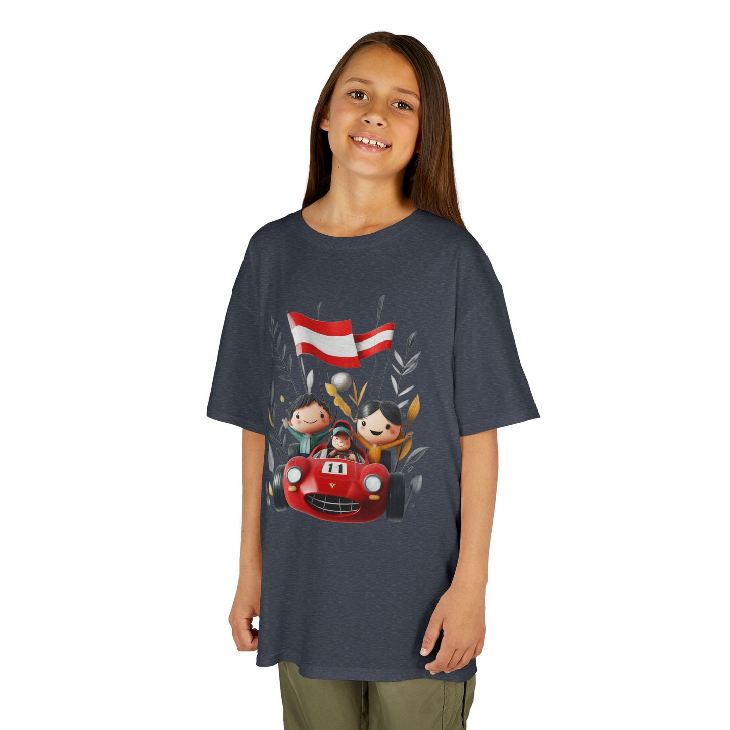 Youth Heavy Cotton™ Tee - Funny Race Car Graphic T-shirt for Kids