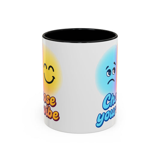 Choose Your Vibe Coffee Mug - Fun Accent Mug for Positive Energy, Happy Mood Gifts, Coffee Lovers, Unique Cup for Home or Office