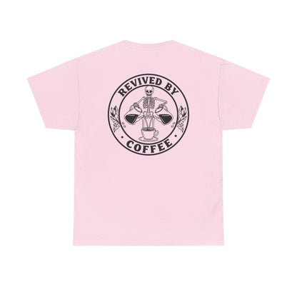 Revived by Coffee Unisex Heavy Cotton Tee - Perfect for Coffee Lovers