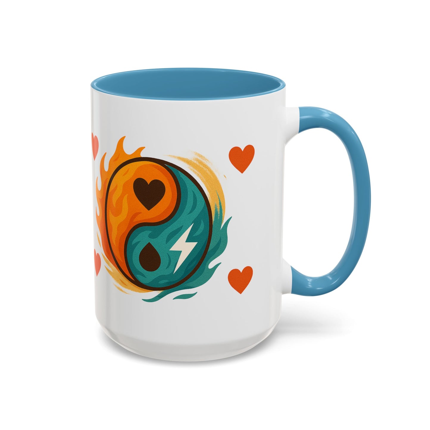 Bold Yin Yang Accent Coffee Mug – 11oz & 15oz – Perfect for Coffee Lovers