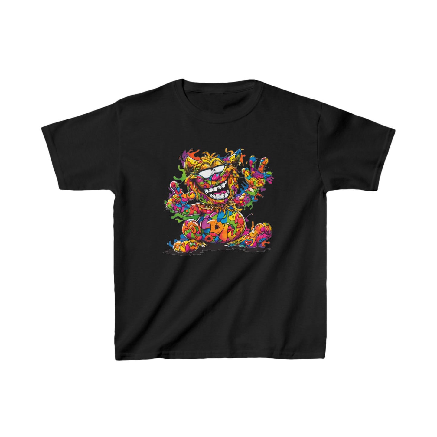 Youth Heavy Cotton™ Tee - Kids Graphic Tee - Unisex Funny Cat T-Shirt