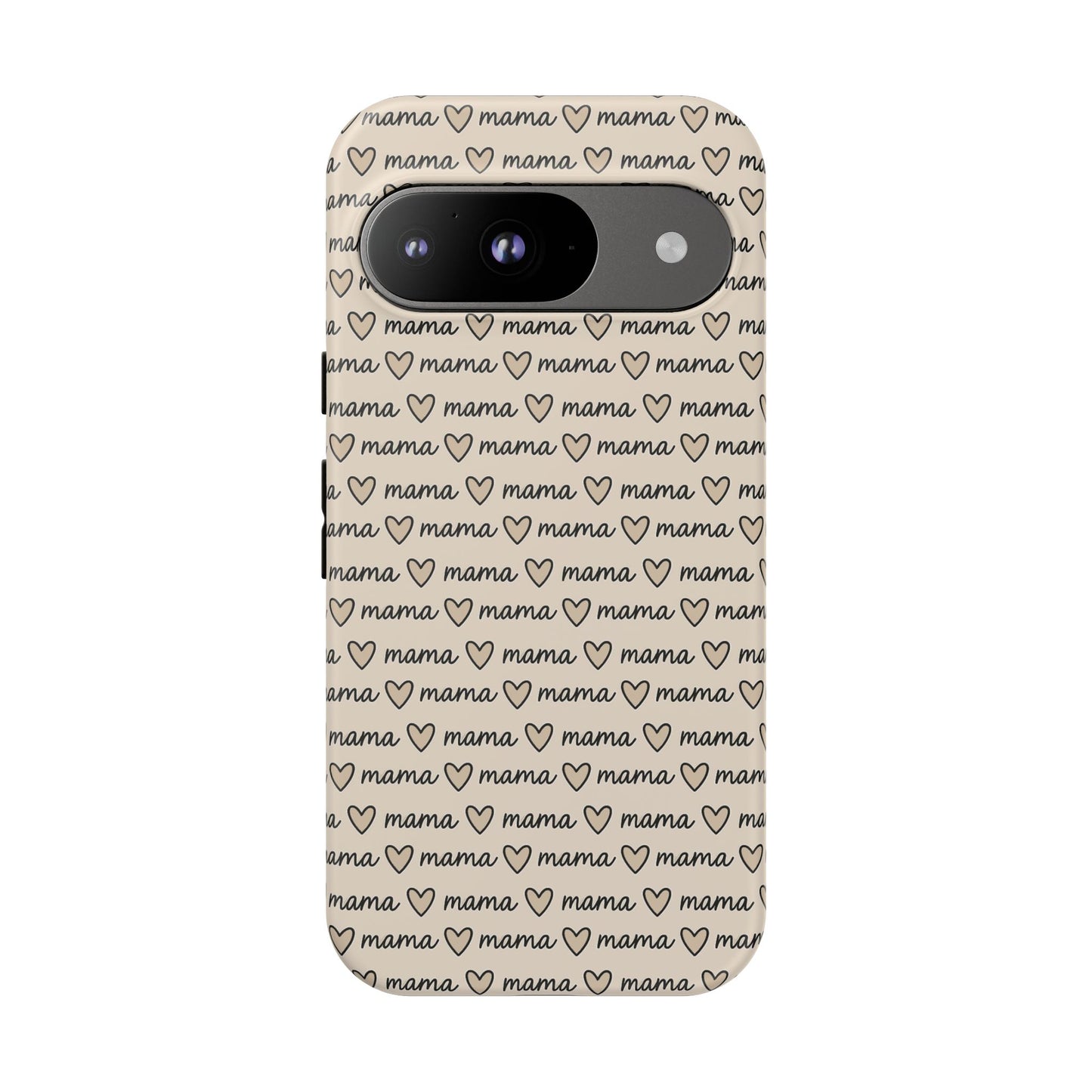Mama Script Heart Pattern Phone Case