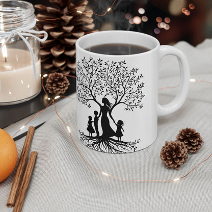 Whimsical Tree Silhouette Ceramic Mug - Perfect for Nature Lovers and Gift Giving - Mother's day gift - Birthday Gift