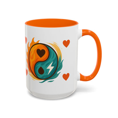 Bold Yin Yang Accent Coffee Mug – 11oz & 15oz – Perfect for Coffee Lovers