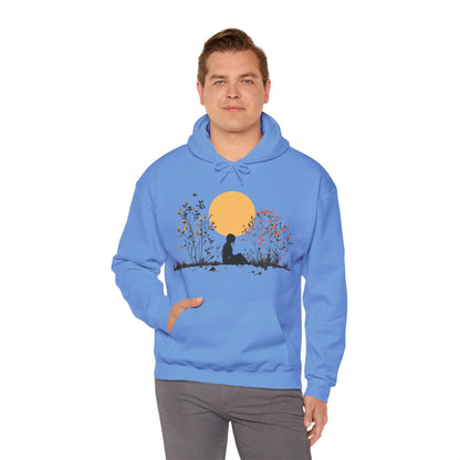 Serene Serenity Unisex Heavy Blend™ Hooded Sweatshirt - Woman & Nature Design Hoodie for Men and Women