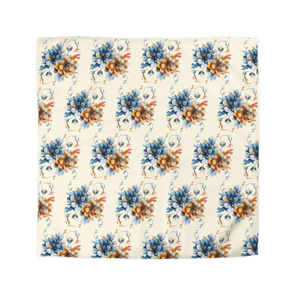 Floral Microfiber Duvet Cover, Soft Bedding Set, Cozy Home Decor, Nature-Inspired Bedroom, Spring Gift Idea