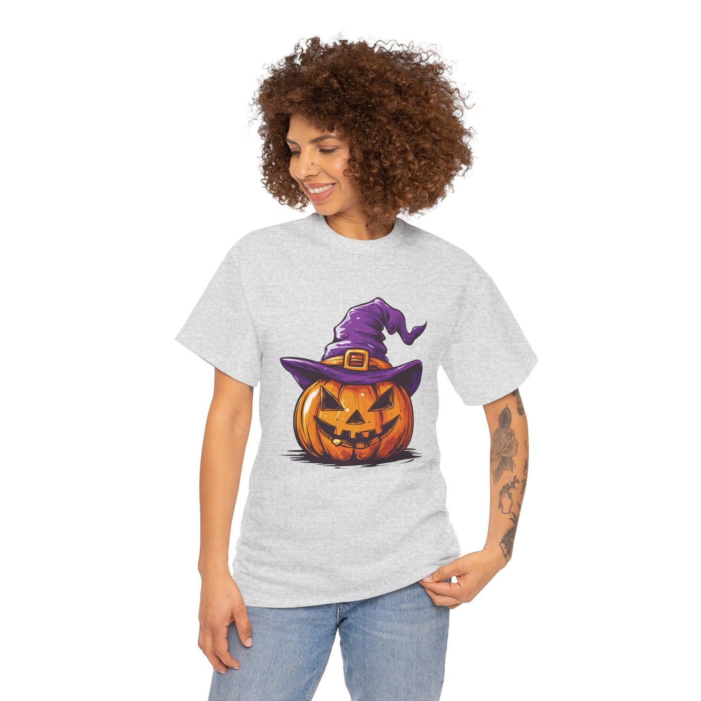 Pumpkin T-shirt - Halloween Tee - Unisex Heavy Cotton Tee - Spooky t-shirt