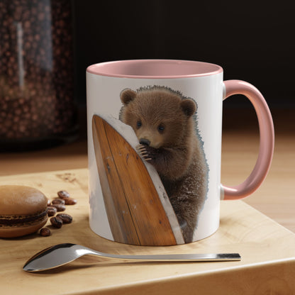 Bear Accent Watercolor Coffee Mug, (11oz, 15oz)