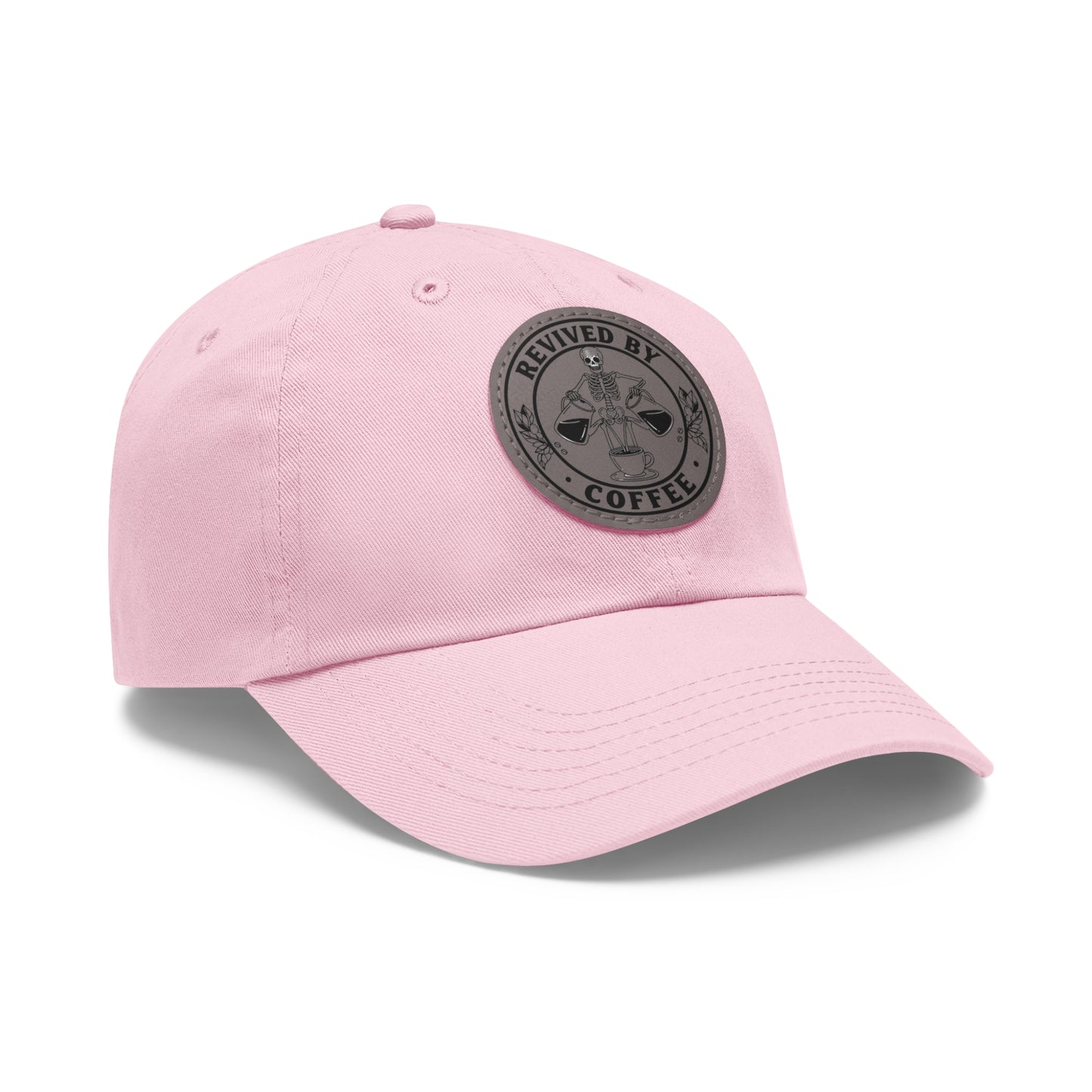 Revived by Coffee Dad Hat with Leather Patch - Perfect Gift for Coffee Lovers