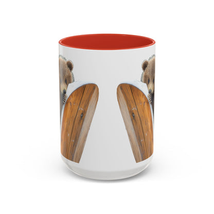Bear Accent Watercolor Coffee Mug, (11oz, 15oz)