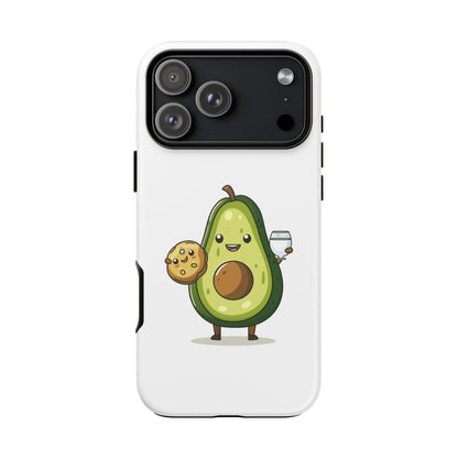 Tough Cases with Cute avocado cartoon character for iPhone, Samsung, and Google case