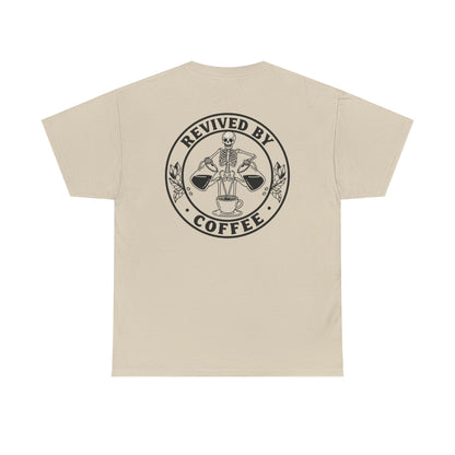 Revived by Coffee Unisex Heavy Cotton Tee - Perfect for Coffee Lovers
