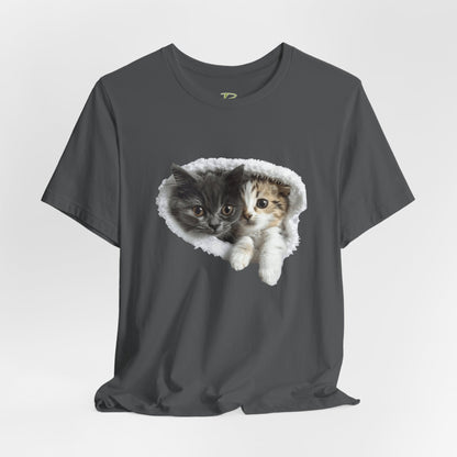 Cute Cats T-shirt for Cat Lovers - Lightweight Fabric Tee