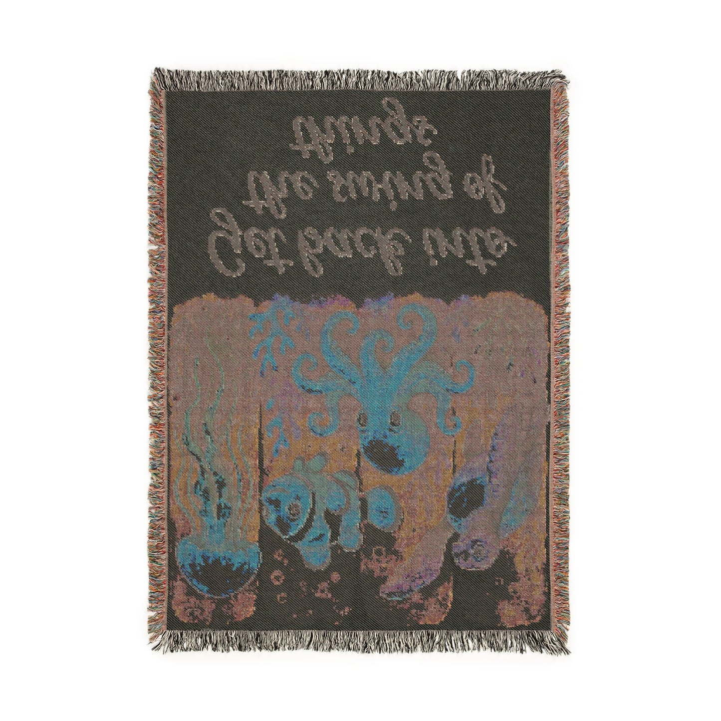 Inspirational Ocean Scene Woven Blanket - "Get Back Into The Swing of Things"