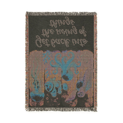 Inspirational Ocean Scene Woven Blanket - "Get Back Into The Swing of Things"