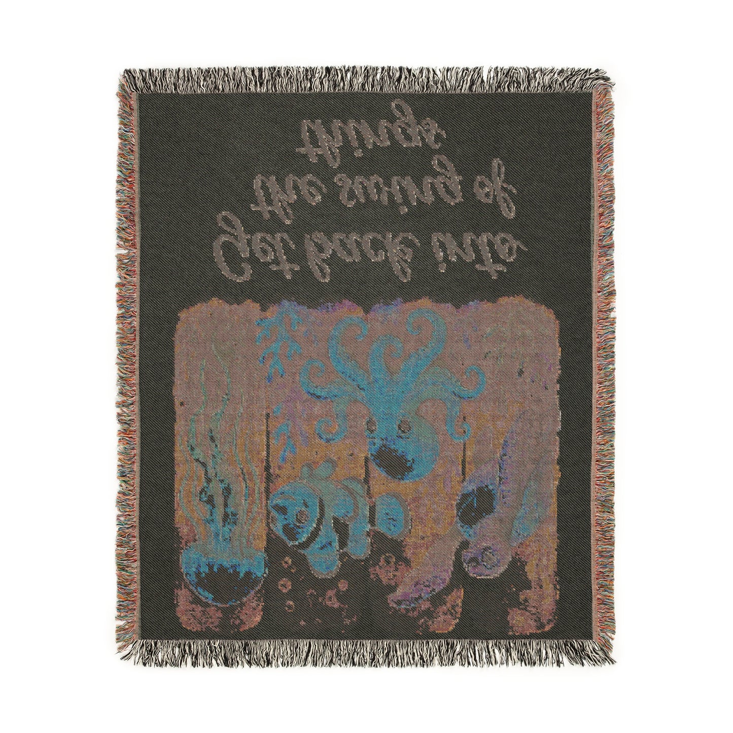 Inspirational Ocean Scene Woven Blanket - "Get Back Into The Swing of Things"