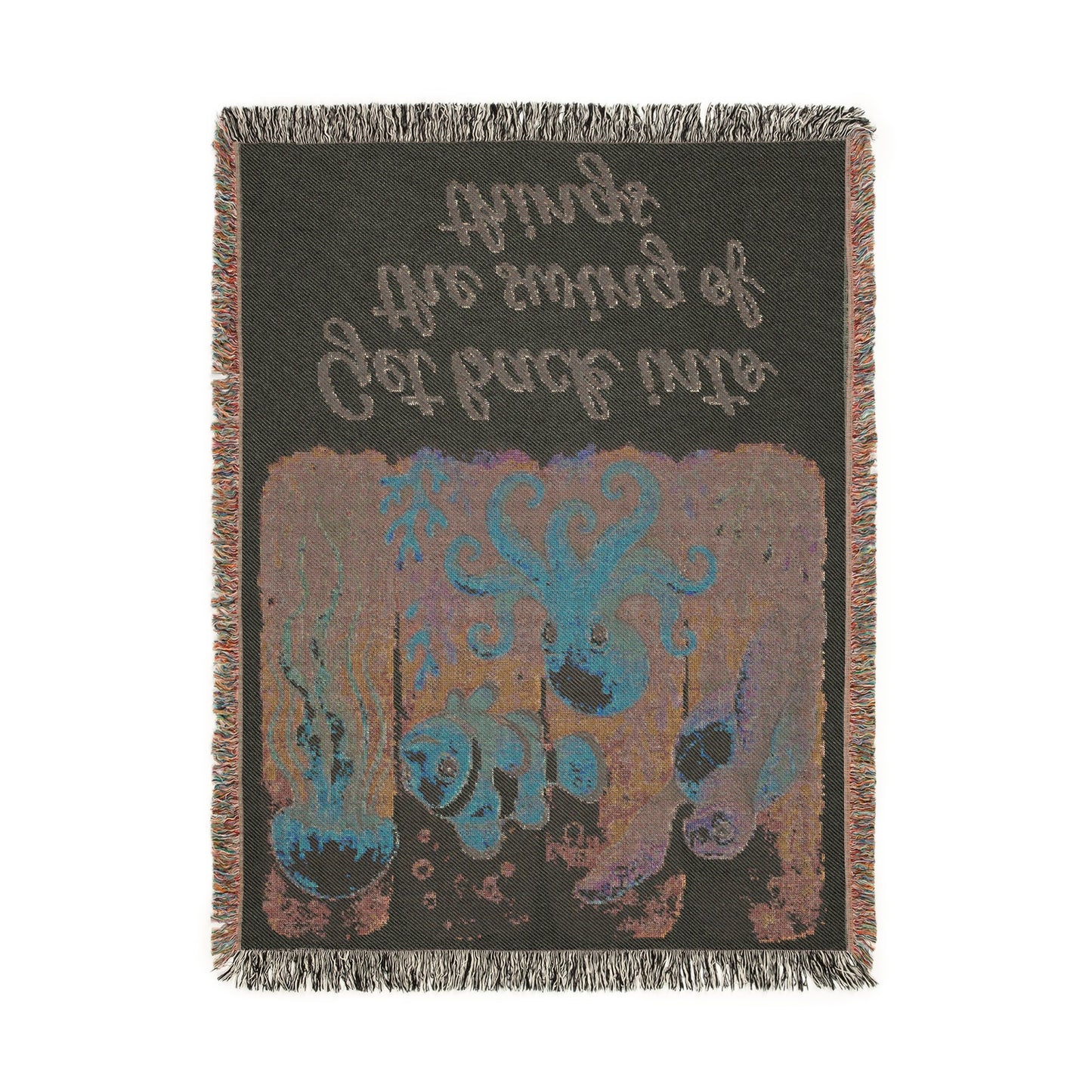 Inspirational Ocean Scene Woven Blanket - "Get Back Into The Swing of Things"