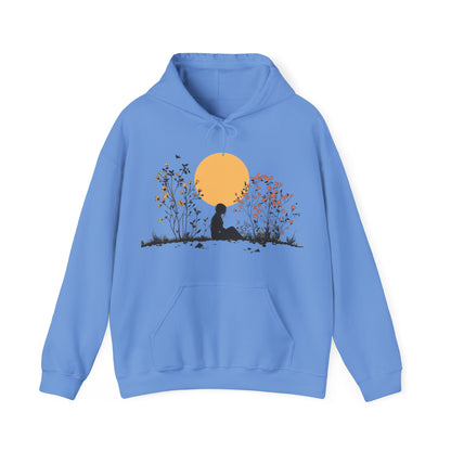 Stylish hoodie with serene graphics