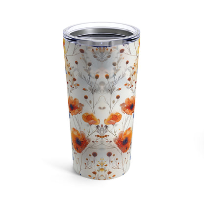 Stylish wildflower travel tumbler