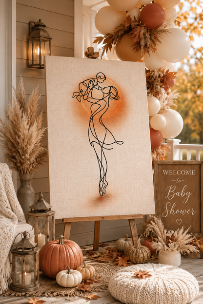 Modern Nursery Wall Art for Fall Baby Shower Decor